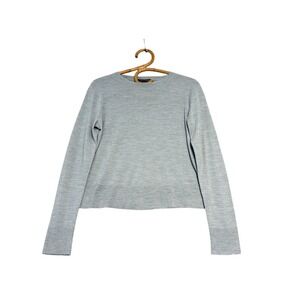 Eileen Fisher | Light Blue Grey Lightweight Merino Wool Sweater Size XS